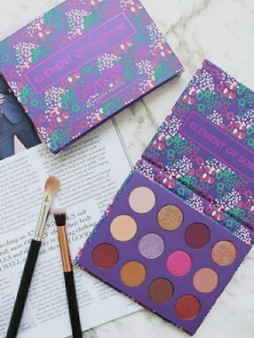 Colourpop ELEMENT OF SURPRISE Eyeshadow Palette with Box Neutrals Pink & Purples